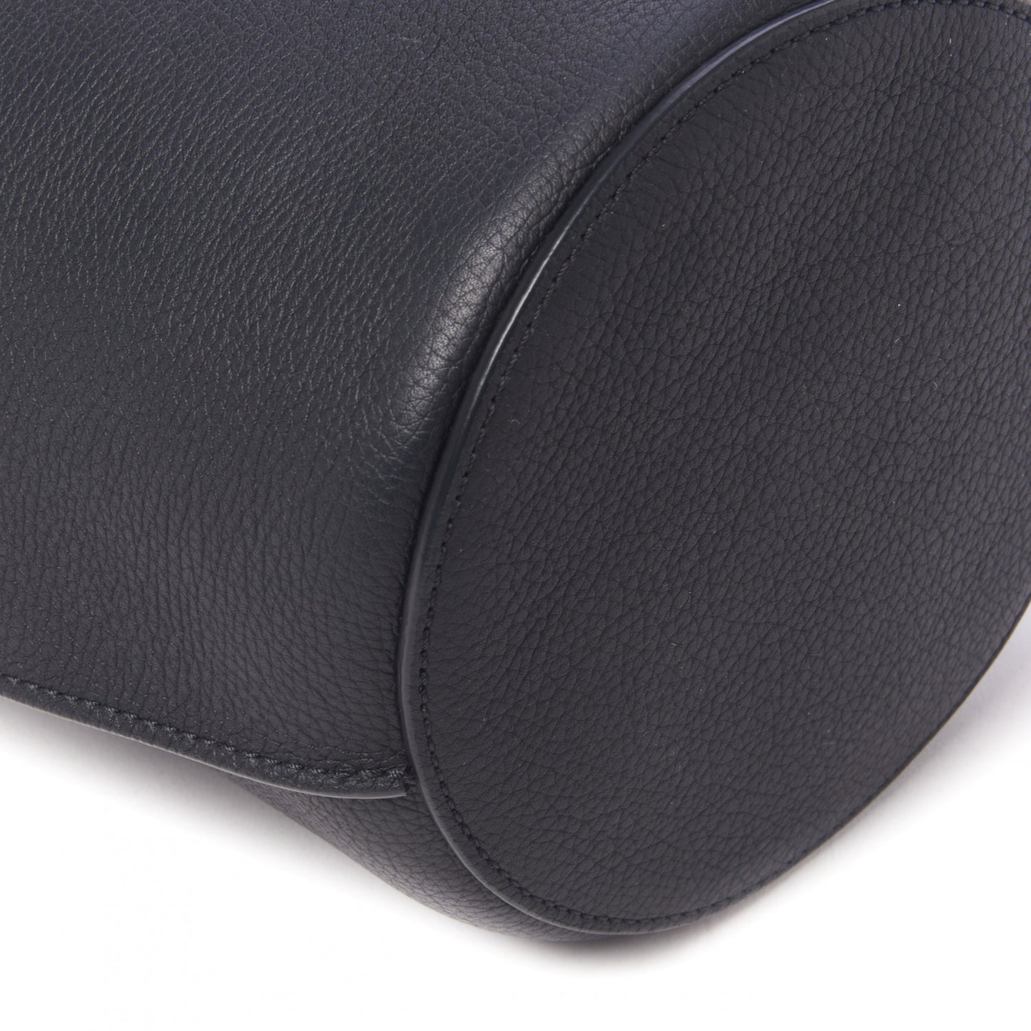 Supple Grained Calfskin Nano Big Bag Bucket Black