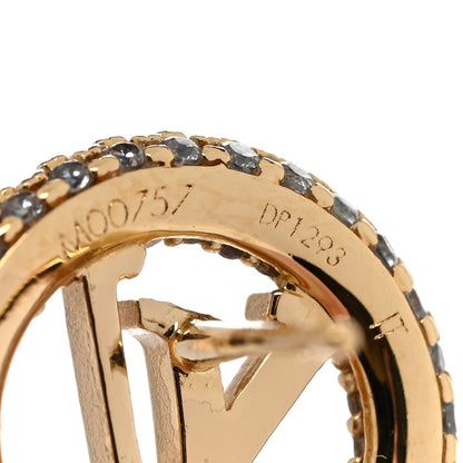 Louis Vuitton Metal Crystal Louise By Night Earrings Gold 5 of 6