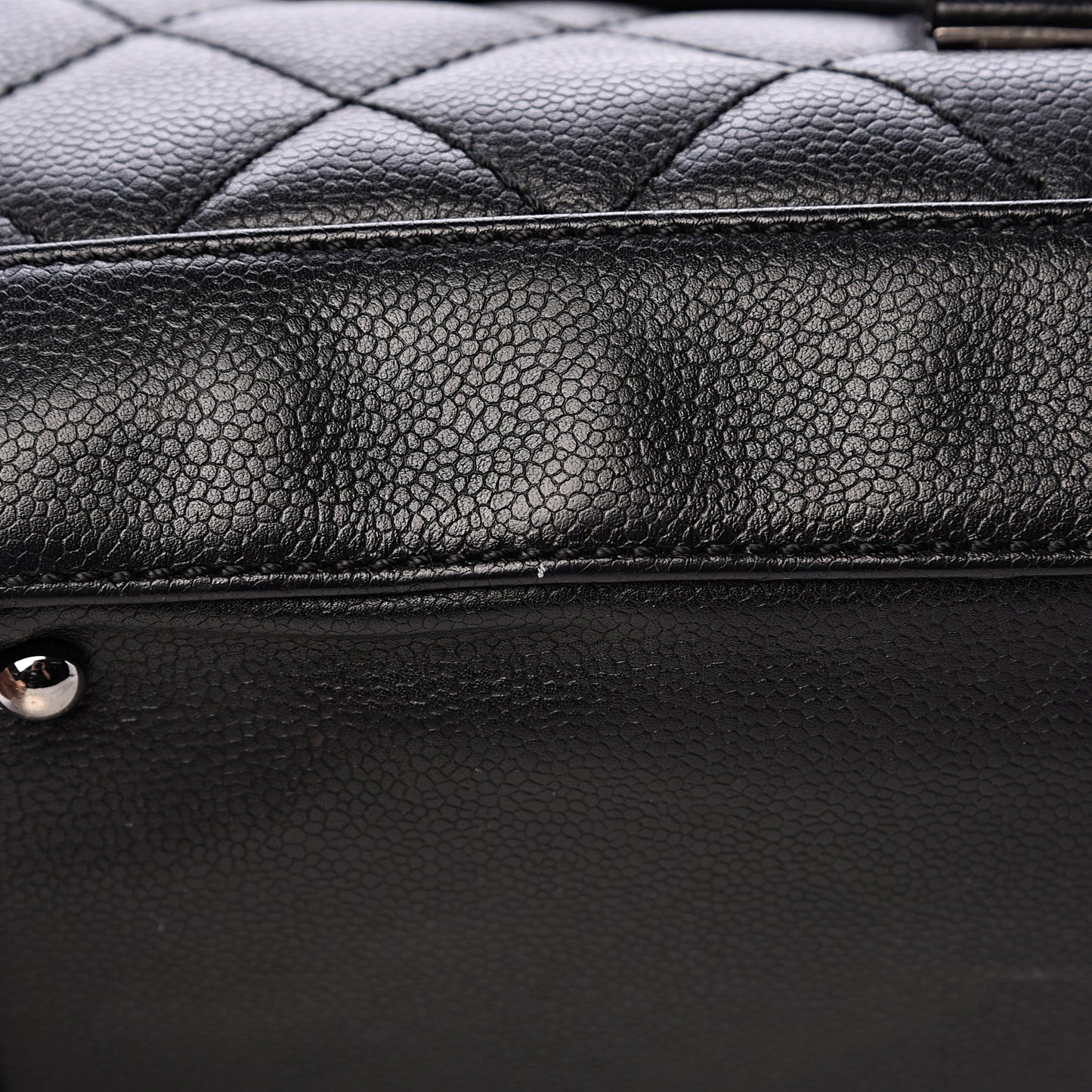 Caviar Quilted Mademoiselle Flap Bag Black