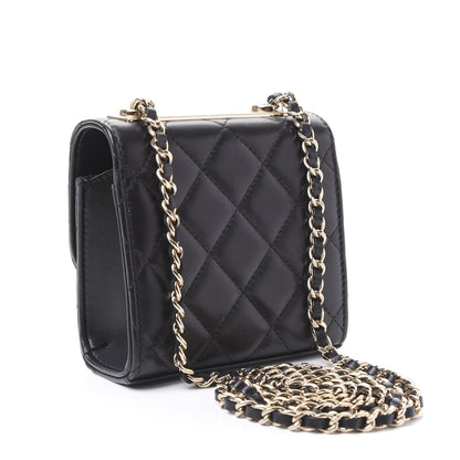 Chanel Lambskin Quilted Mini Trendy CC Chain Wallet Black 2 of 10
