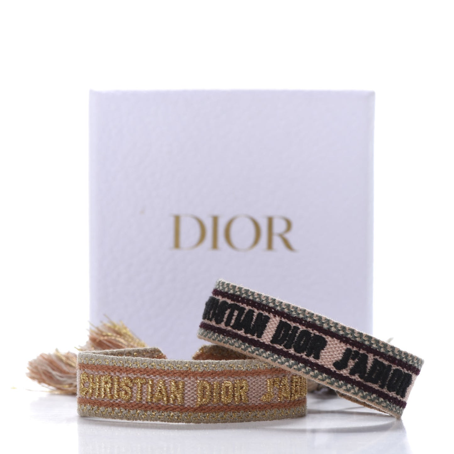 Woven Cotton J'Adior Friendship Bracelet Set Nude