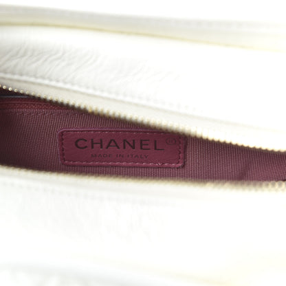 Chanel Aged Calfskin Quilted Small Gabrielle Hobo White 9 of 11