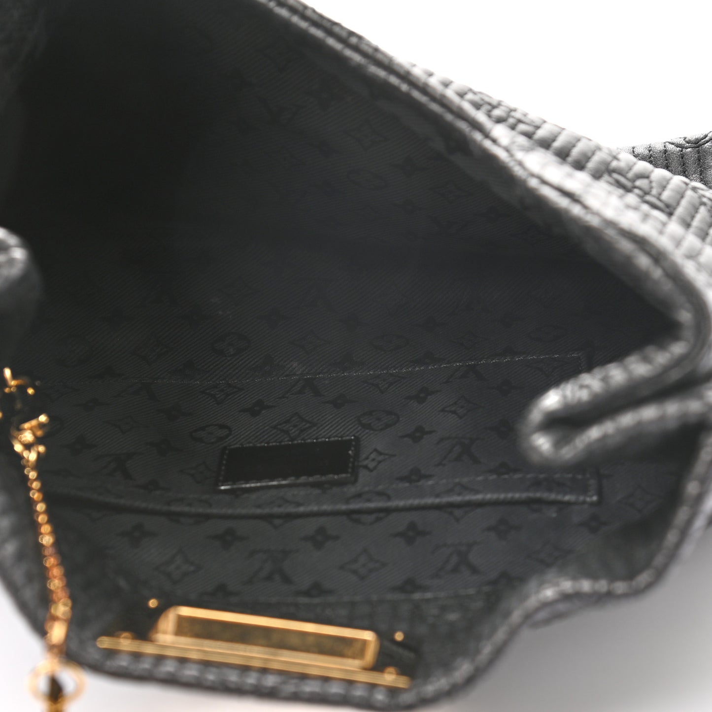 Calfskin Quilted Monogram Altair Clutch Black