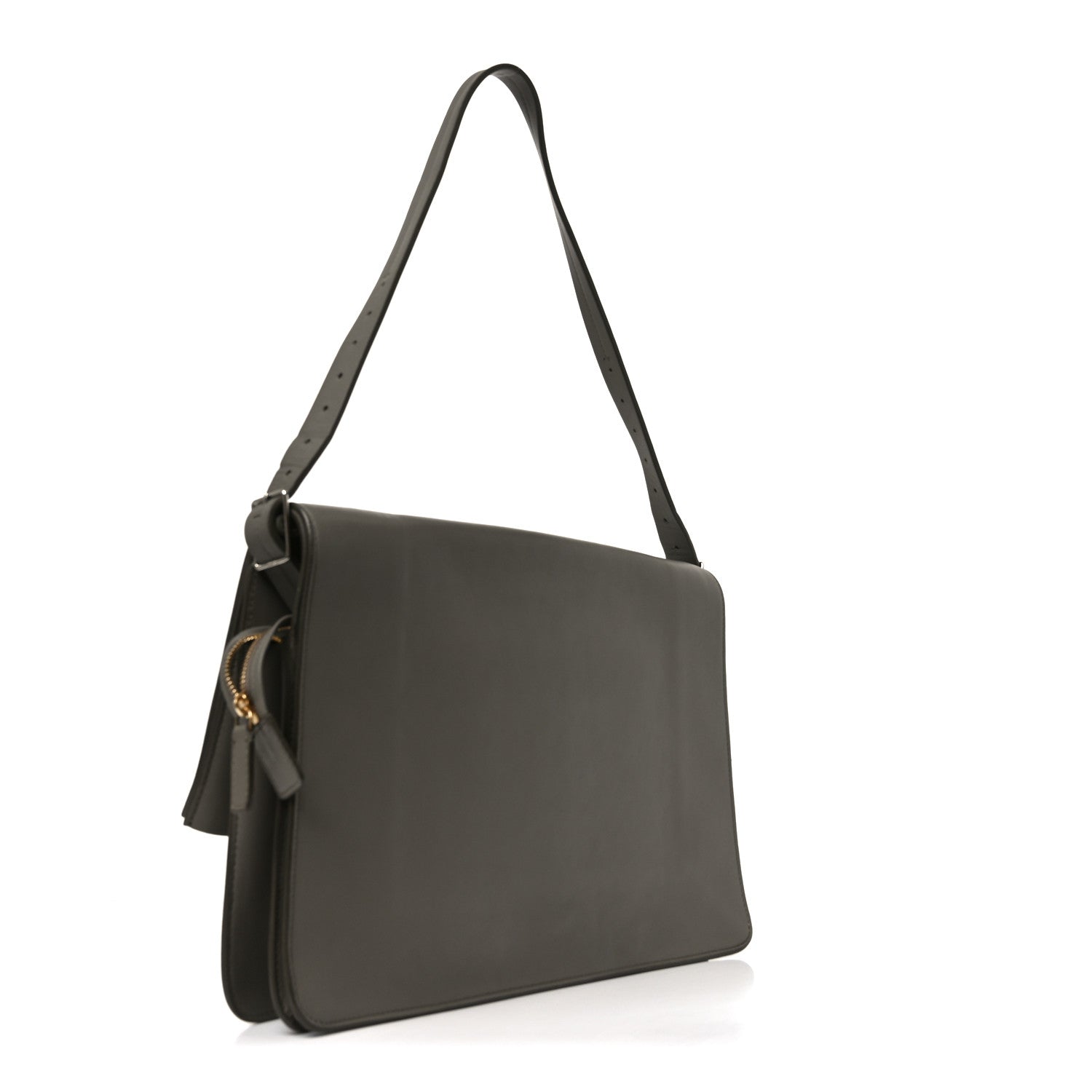 Celine Calfskin Blade Flap Grey 3 of 9