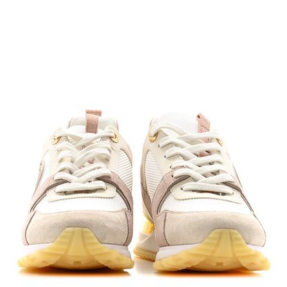 Louis Vuitton Suede Mesh Run Away Sneakers 35.5 White Grey 3 of 11