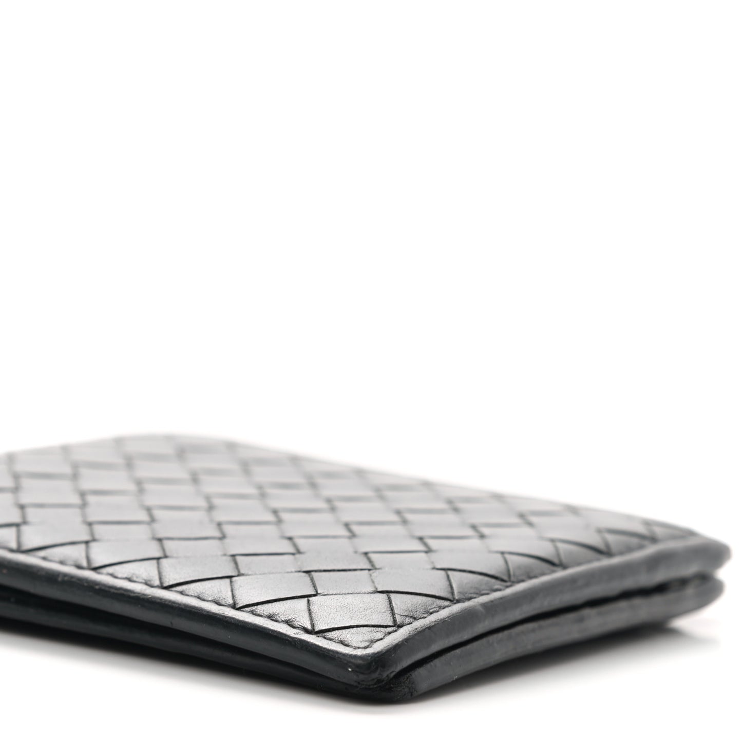 Nappa Intrecciato Bi-Fold Wallet Black