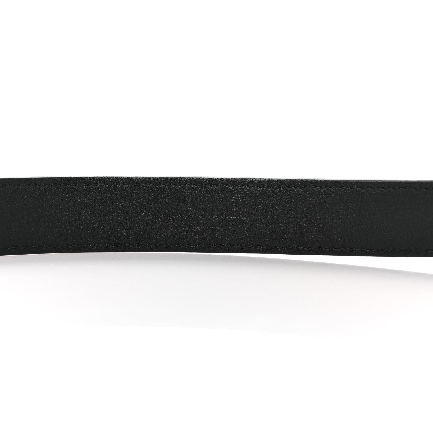 Saint Laurent Smooth Calfskin Monogram Square Buckle Belt 95 38 Black 4 of 5