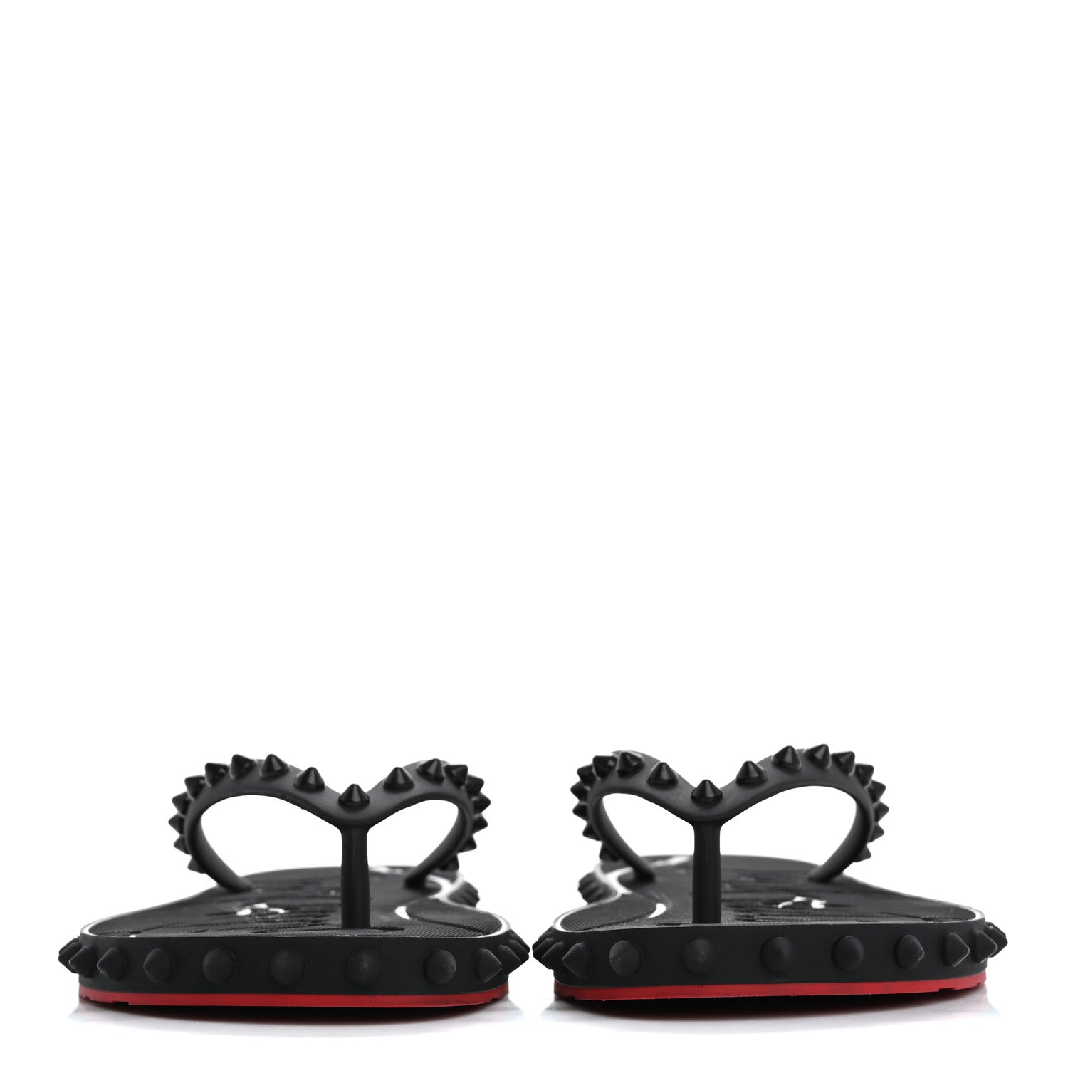 Christian Louboutin Rubber Spike Loubi Donna Flip Flop 37 Black 3 of 10