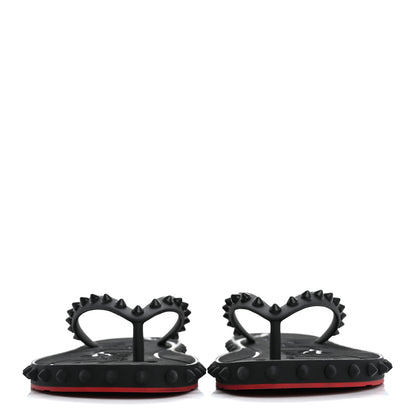 Christian Louboutin Rubber Spike Loubi Donna Flip Flop 37 Black 3 of 10