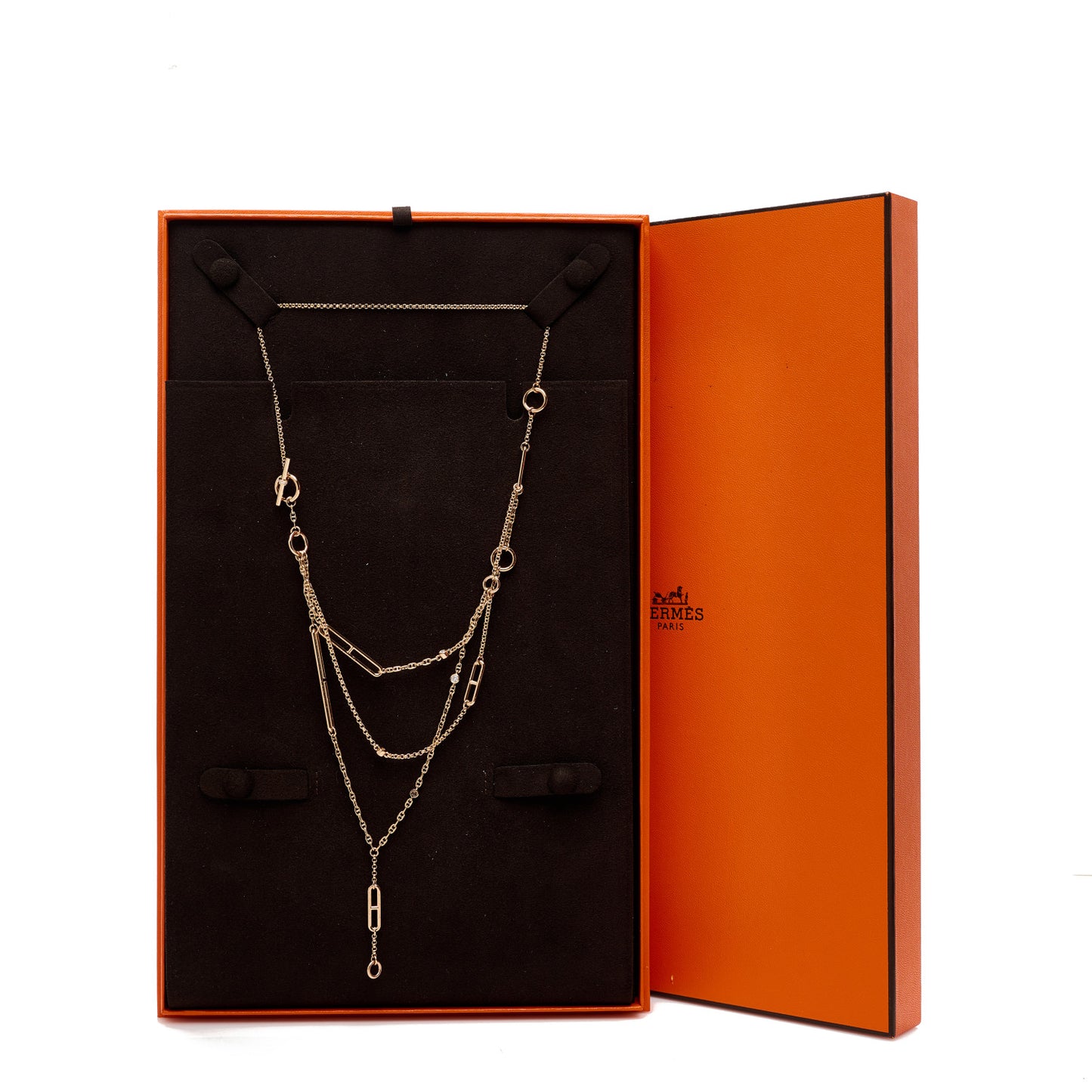 18K Rose Gold Diamond Chaine d'Ancre Chaos Necklace