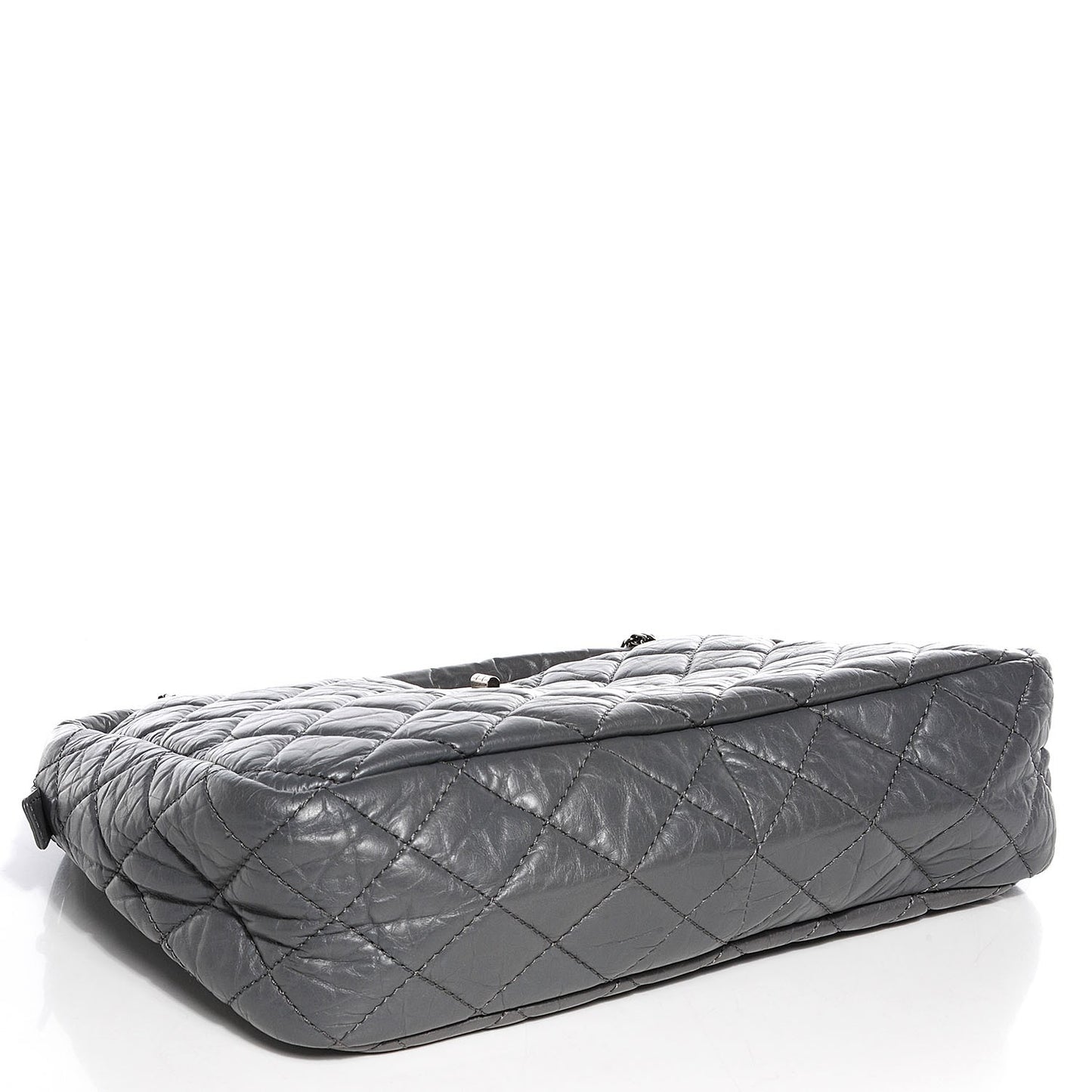 Aged Calfskin Quilted Large Reissue Camera Case Grey