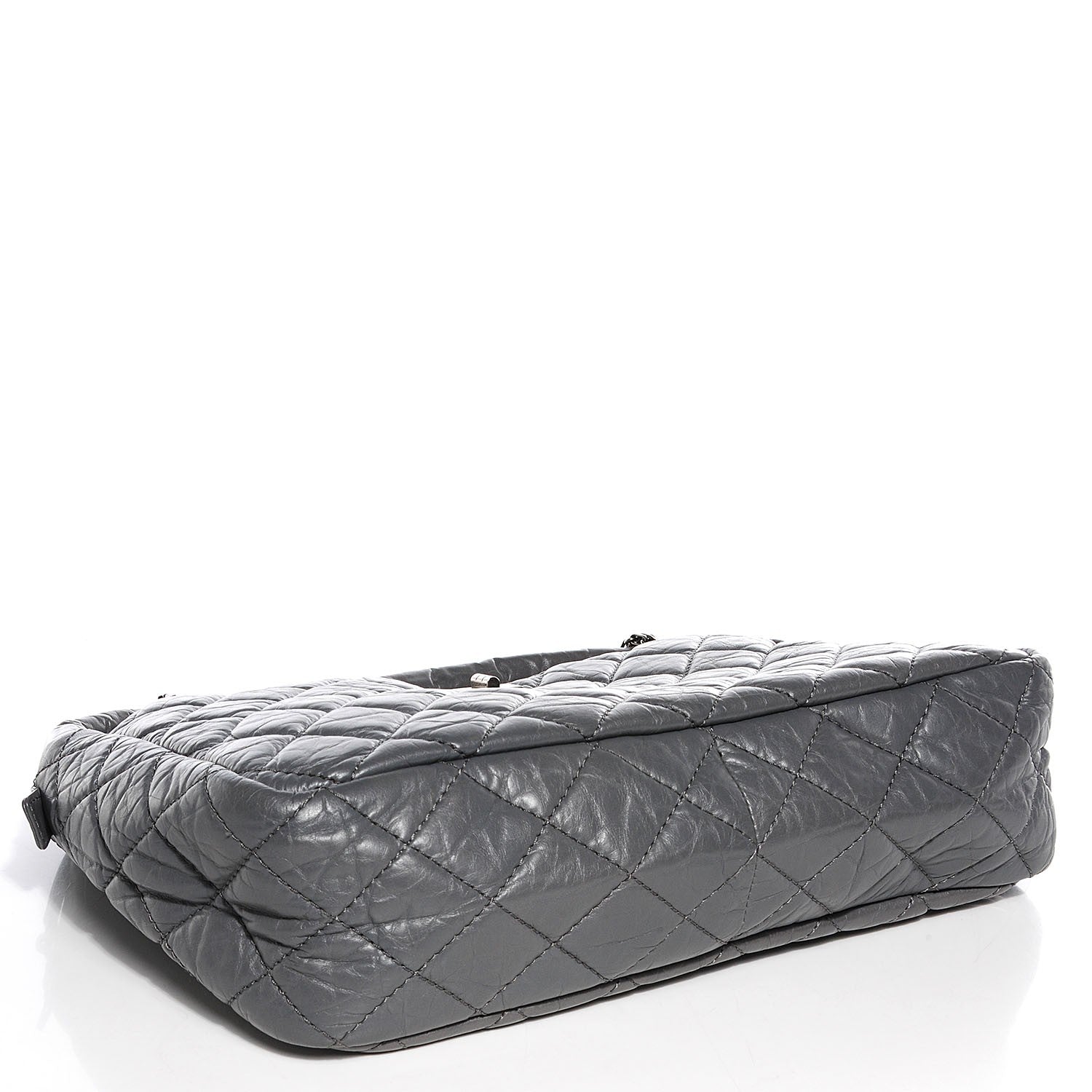 Chanel Aged Calfskin Quilted Large Reissue Camera Case Grey 4 of 7