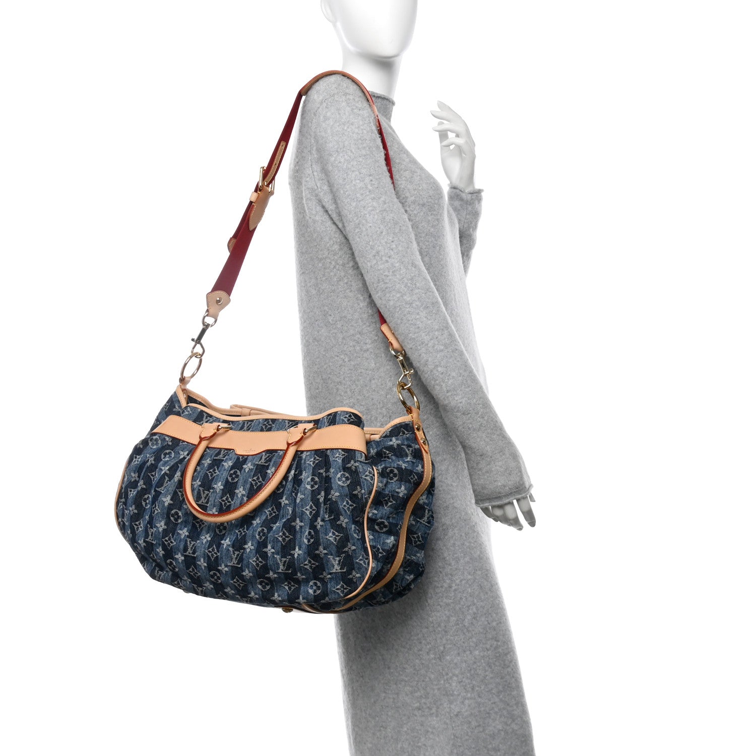 Louis Vuitton Denim Raye Cabas GM 2 of 12