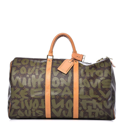 Louis Vuitton Graffiti Keepall 50 Kaki 1 of 17