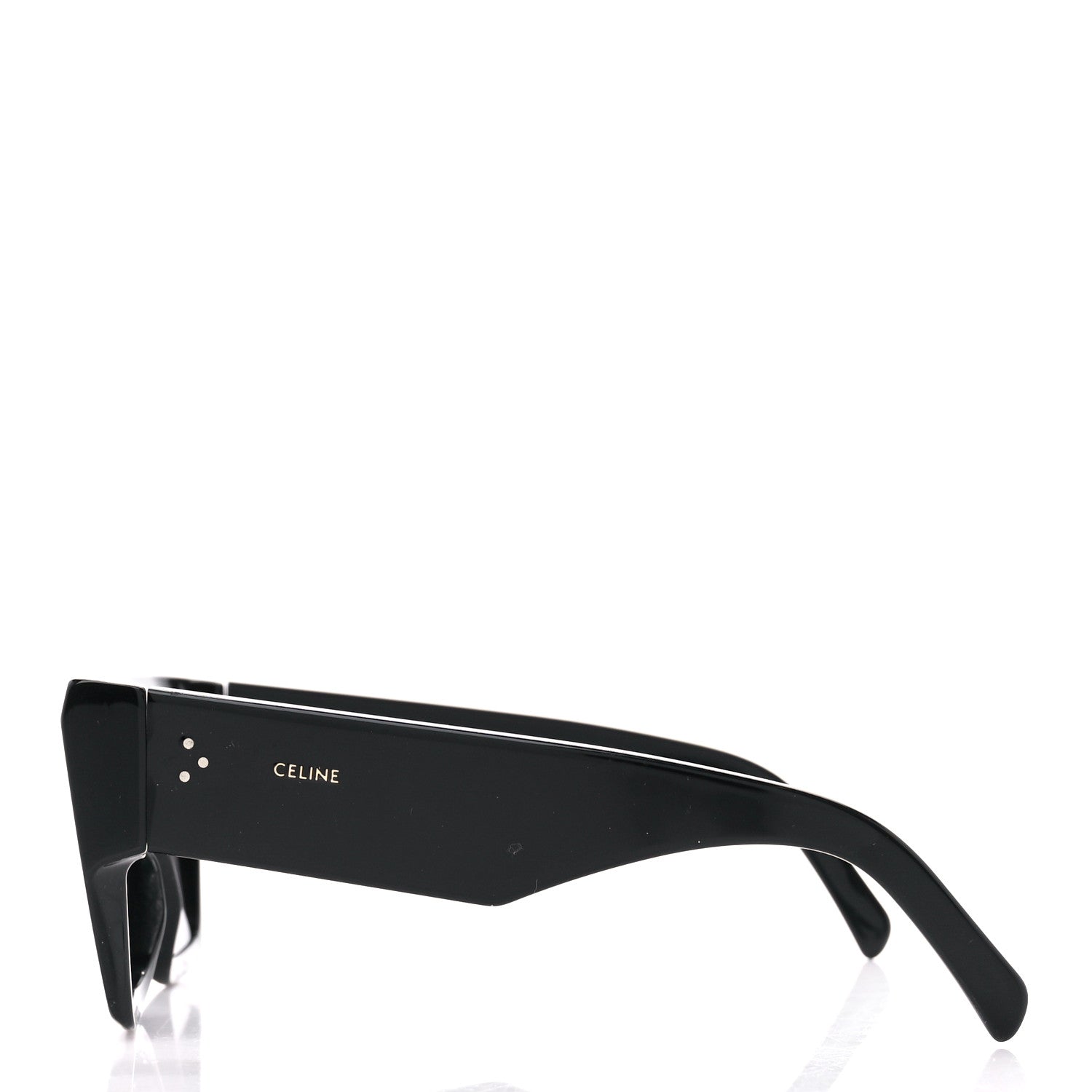 Celine Acetate Chunky Rectangle Sunglasses CL 40092I Black 2 of 7