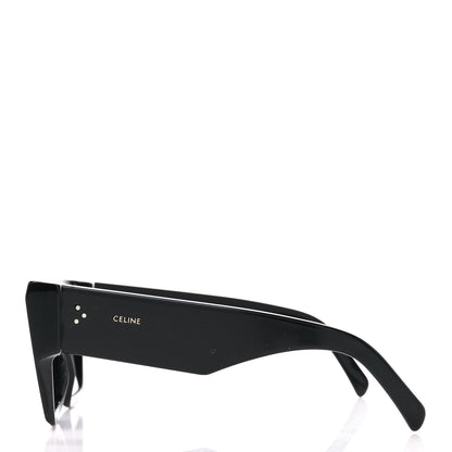 Celine Acetate Chunky Rectangle Sunglasses CL 40092I Black 2 of 7