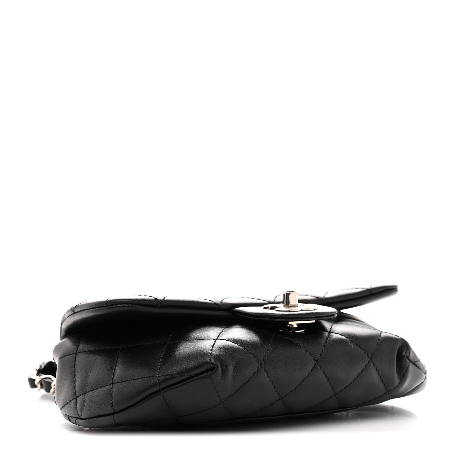Chanel Calfskin Quilted CC Uniform Flap Belt Bag Black 4 of 12
