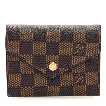 Louis Vuitton Damier Ebene Victorine Wallet Red 1 of 6