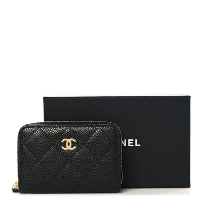 Chanel Caviar Quilted Zip Coin Purse Black 8 of 8