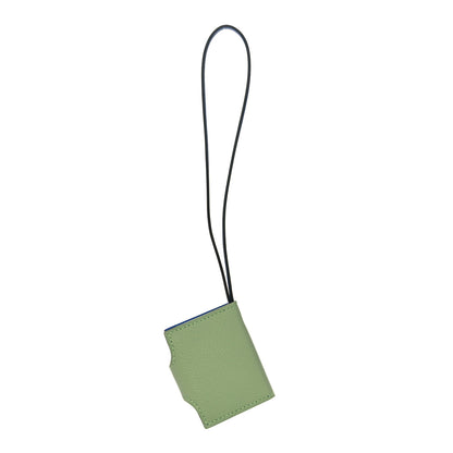 Hermes Evercolor Swift Verso Ulysse Nano Bag Charm Vert Criquet Bleu France 3 of 6