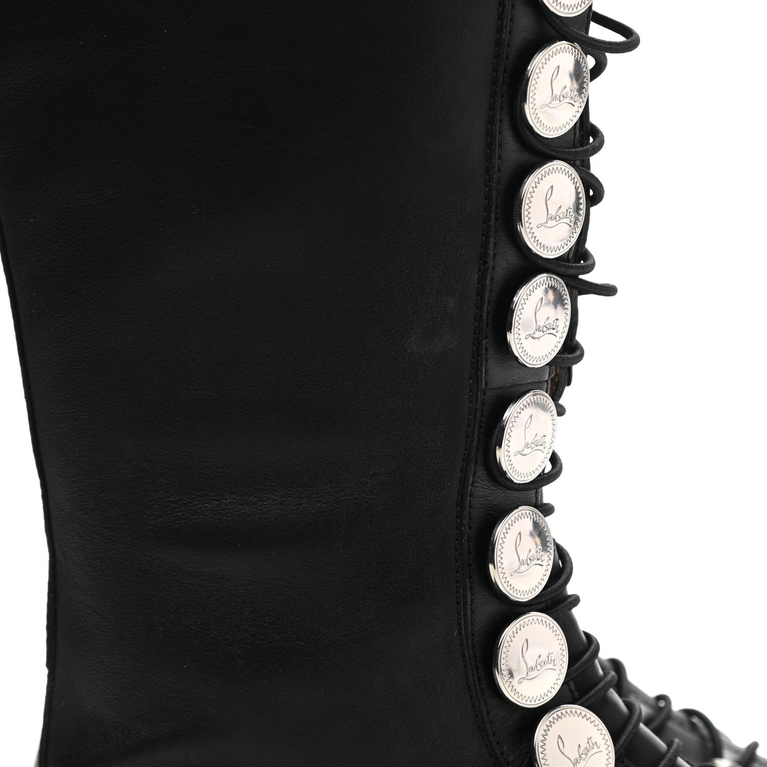 Christian Louboutin Calfskin Butchetta Uomo Over the Knee Boots 40.5 Black 9 of 12