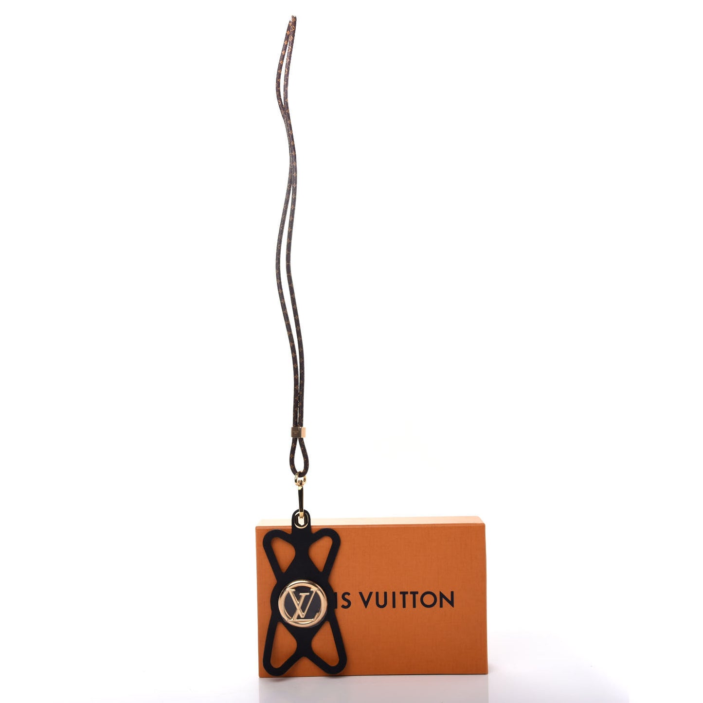 Monogram Silicone Louise Phone Holder Black