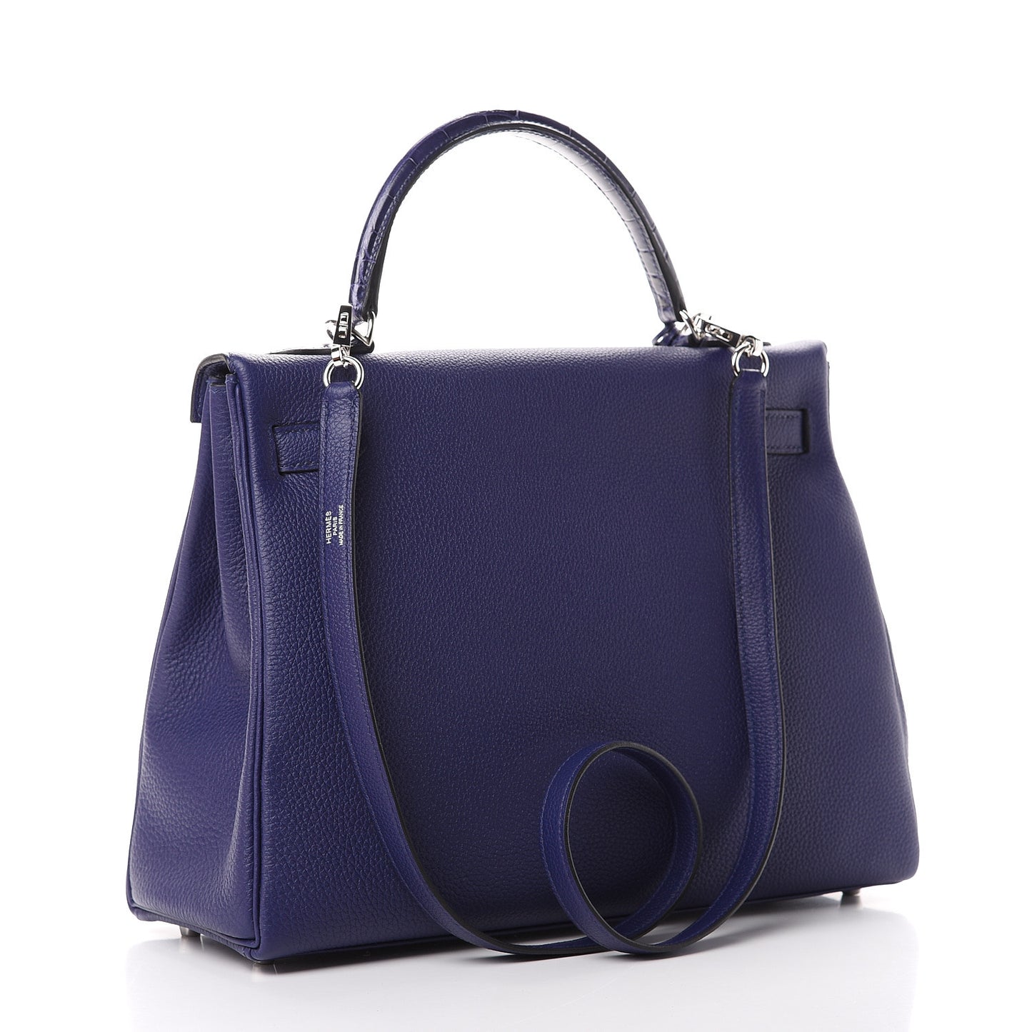 Togo Matte Alligator Kelly Retourne Touch 32 Bleu Encre