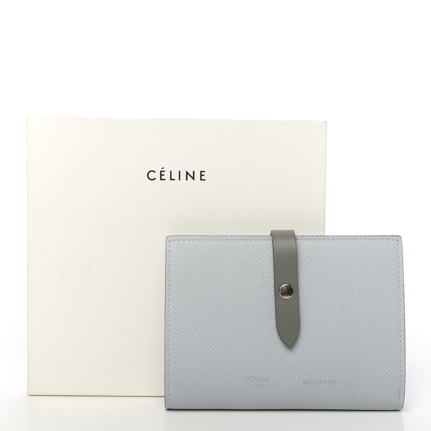 Celine Grained Calfskin Medium Multifunction Strap Wallet Cloud 8 of 8