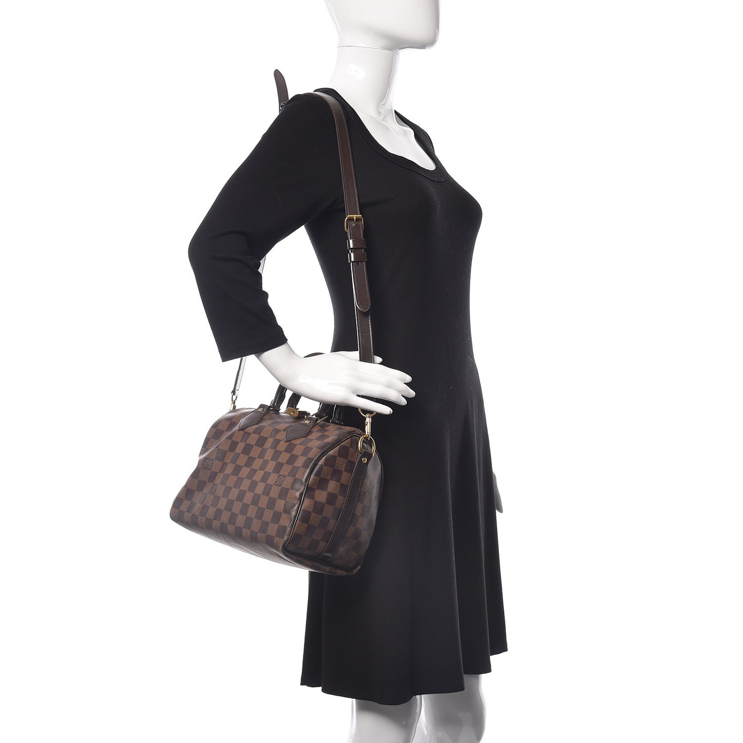 Damier Ebene Speedy Bandouliere 25