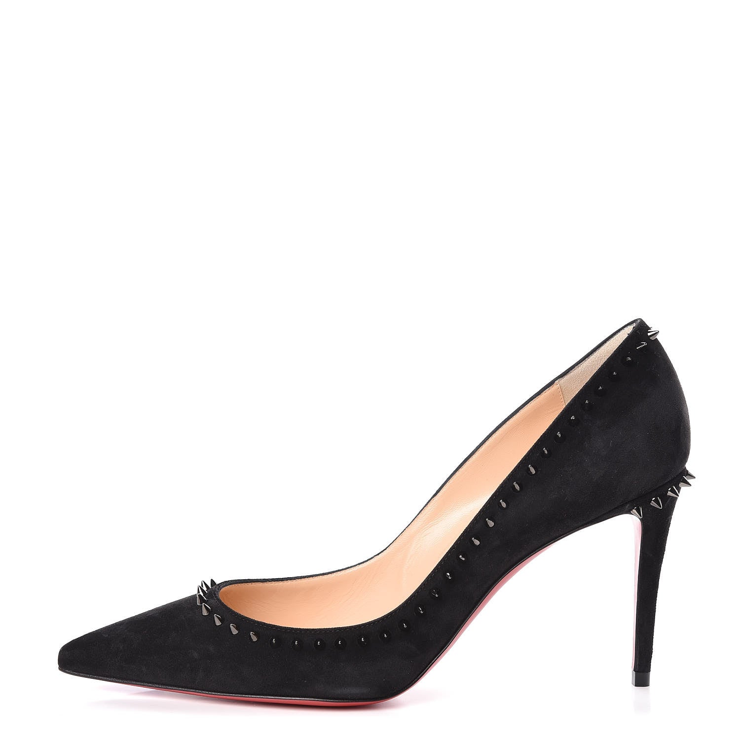 Christian Louboutin Veau Velours Anjalina 85 Pumps 37 Black 1 of 9