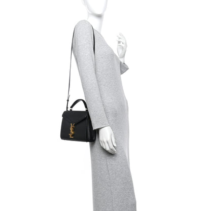 Saint Laurent Grain de Poudre Mini Classic Monogram Cassandra Top Handle Black 2 of 11