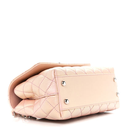 Chanel Iridescent Caviar Quilted Mini Coco Handle Flap Pink 4 of 11