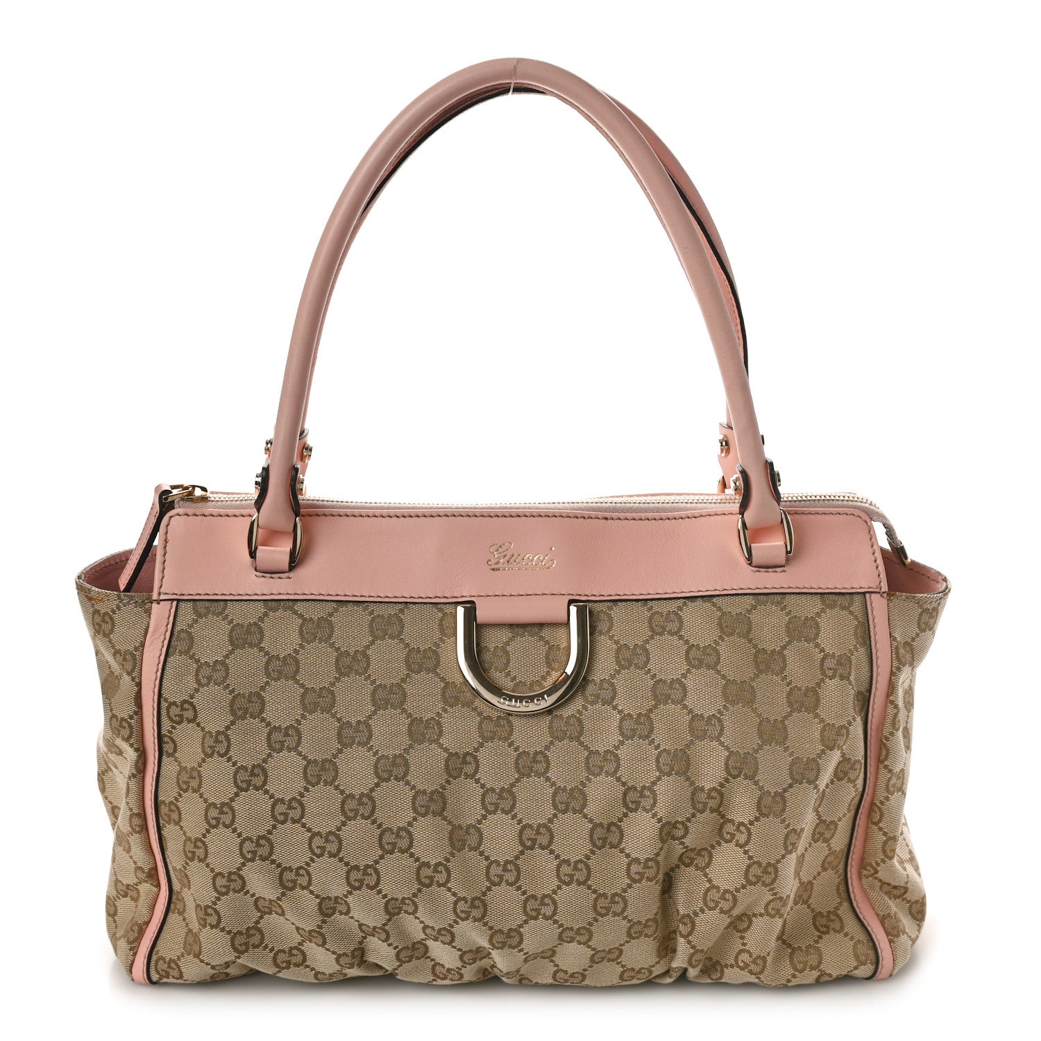 Gucci Monogram D Gold Tote Pink 1 of 15