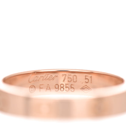 Cartier 18K Pink Gold 3.5mm LOVE Wedding Band Ring 51 5.75 4 of 4