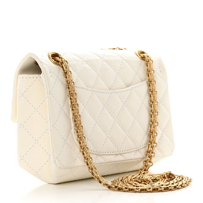 Chanel Aged Calfskin Quilted 2.55 Reissue Mini Flap White 3 of 14