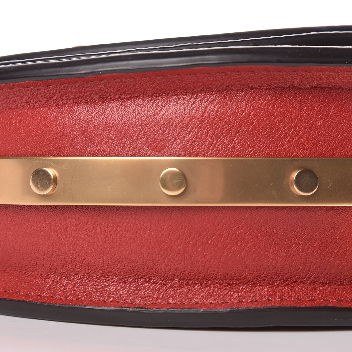 Chloe Calfskin Small Nile Bracelet Minaudiere Bag Dahlia Red 9 of 10