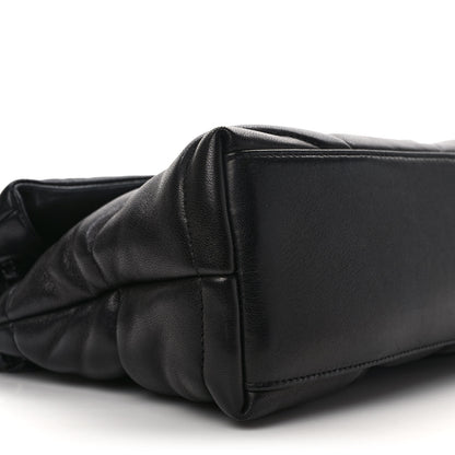 Saint Laurent Lambskin Quilted Monogram Monochrome Small Loulou Puffer Chain Satchel Black 7 of 10