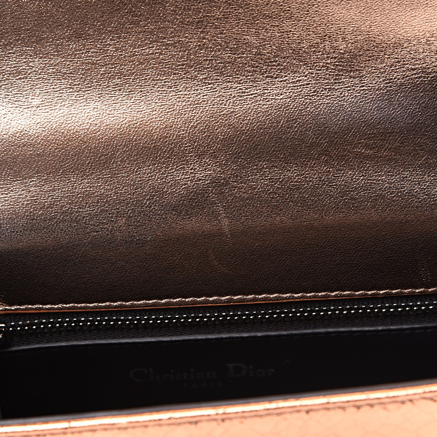 Christian Dior Ceramic Effect Deerskin Diorama Club Bag Gold 9 of 11