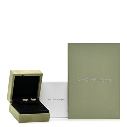 Van Cleef & Arpels 18K Yellow Gold Mother of Pearl Sweet Alhambra Butterfly Earrings 5 of 5