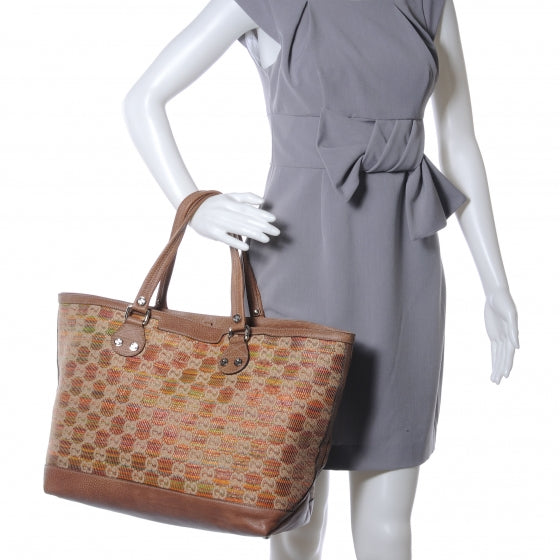 Straw Libeccio Monogram Large Sunset Tote Multicolor