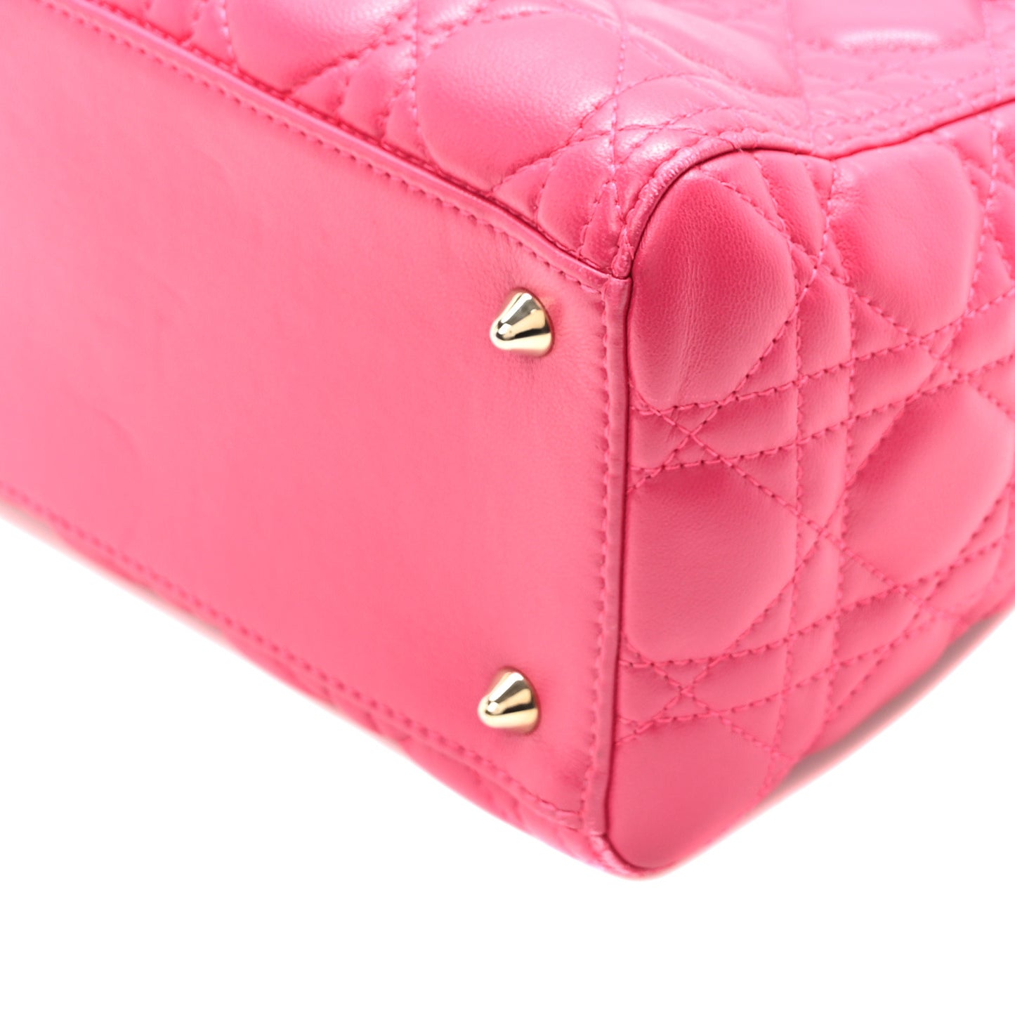 Lambskin Cannage Medium Lady Dior Pink