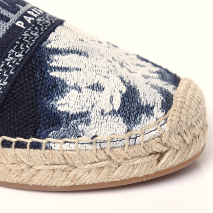 Christian Dior Canvas Tie and Dior Embroidered Granville 15mm Espadrilles 38 Denim 9 of 10