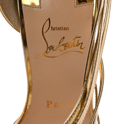 Christian Louboutin Specchio Norina 100 Sandals 37.5 Gold 7 of 12