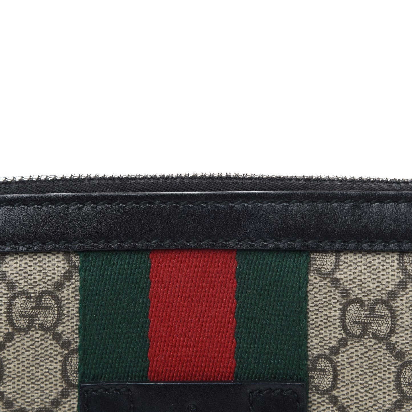 GG Supreme Monogram Web Messenger Bag Black