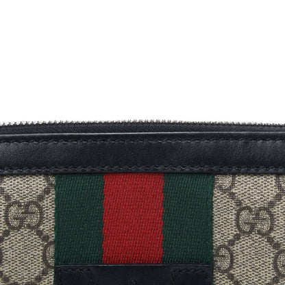 Gucci GG Supreme Monogram Web Messenger Bag Black 9 of 15