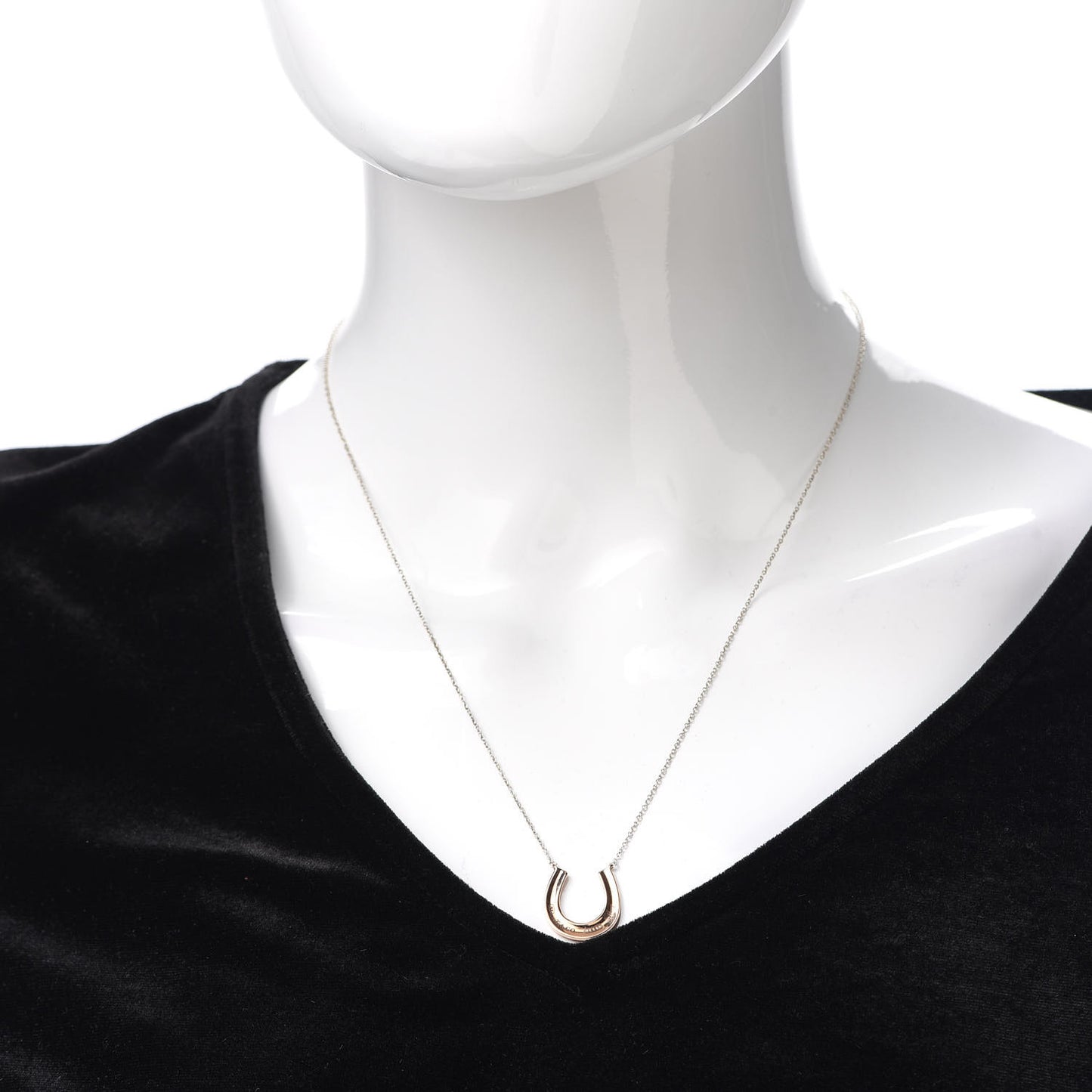 Sterling Silver Rubedo 1837 Horseshoe Pendant Necklace