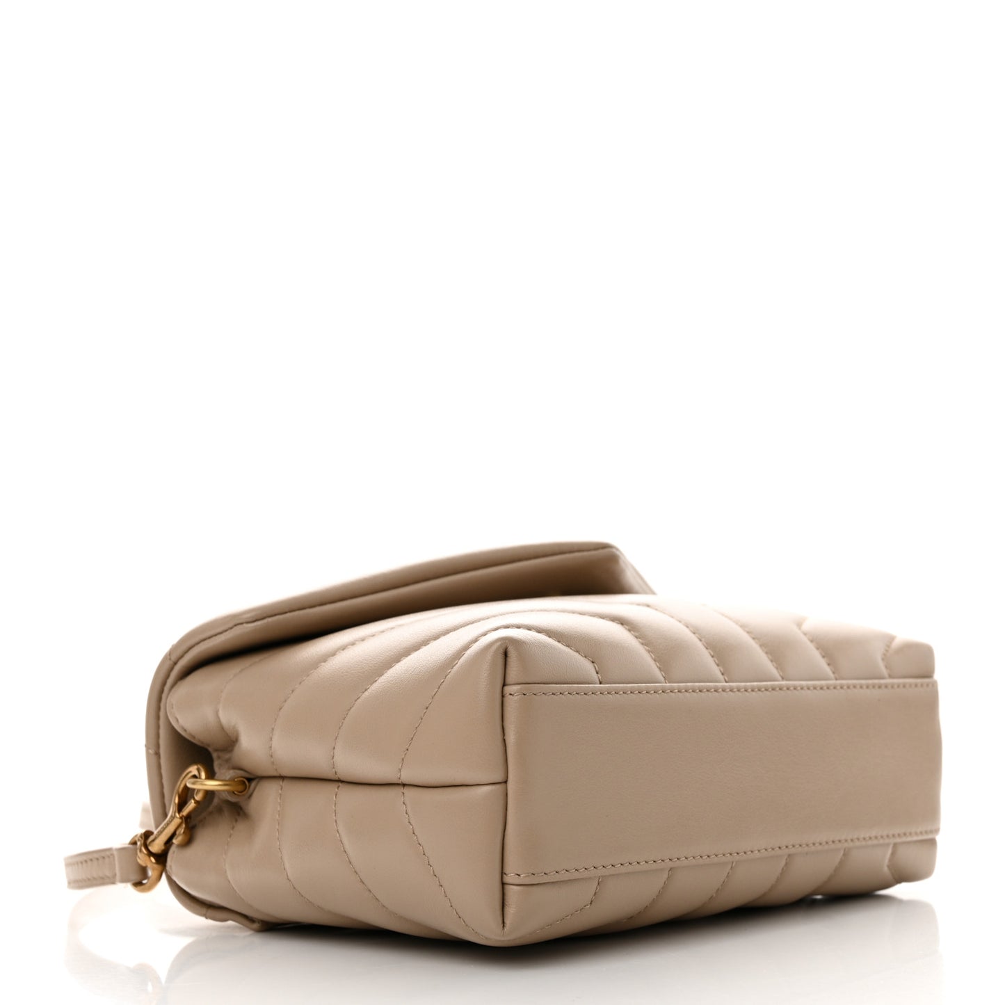 Calfskin Y Quilted Monogram Toy Loulou Crossbody Bag Dark Beige