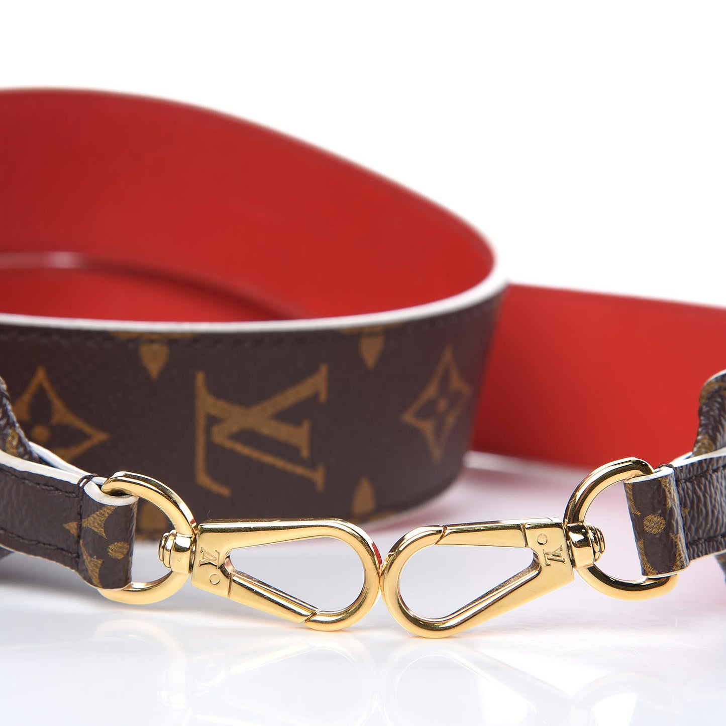 Monogram Bandouliere Shoulder Strap Red