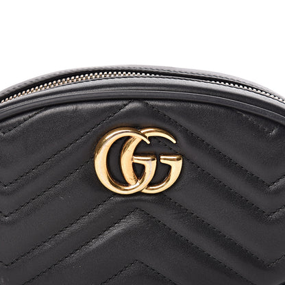 Gucci Calfskin Matelasse GG Marmont Belt Bag 85 34 Black 13 of 13