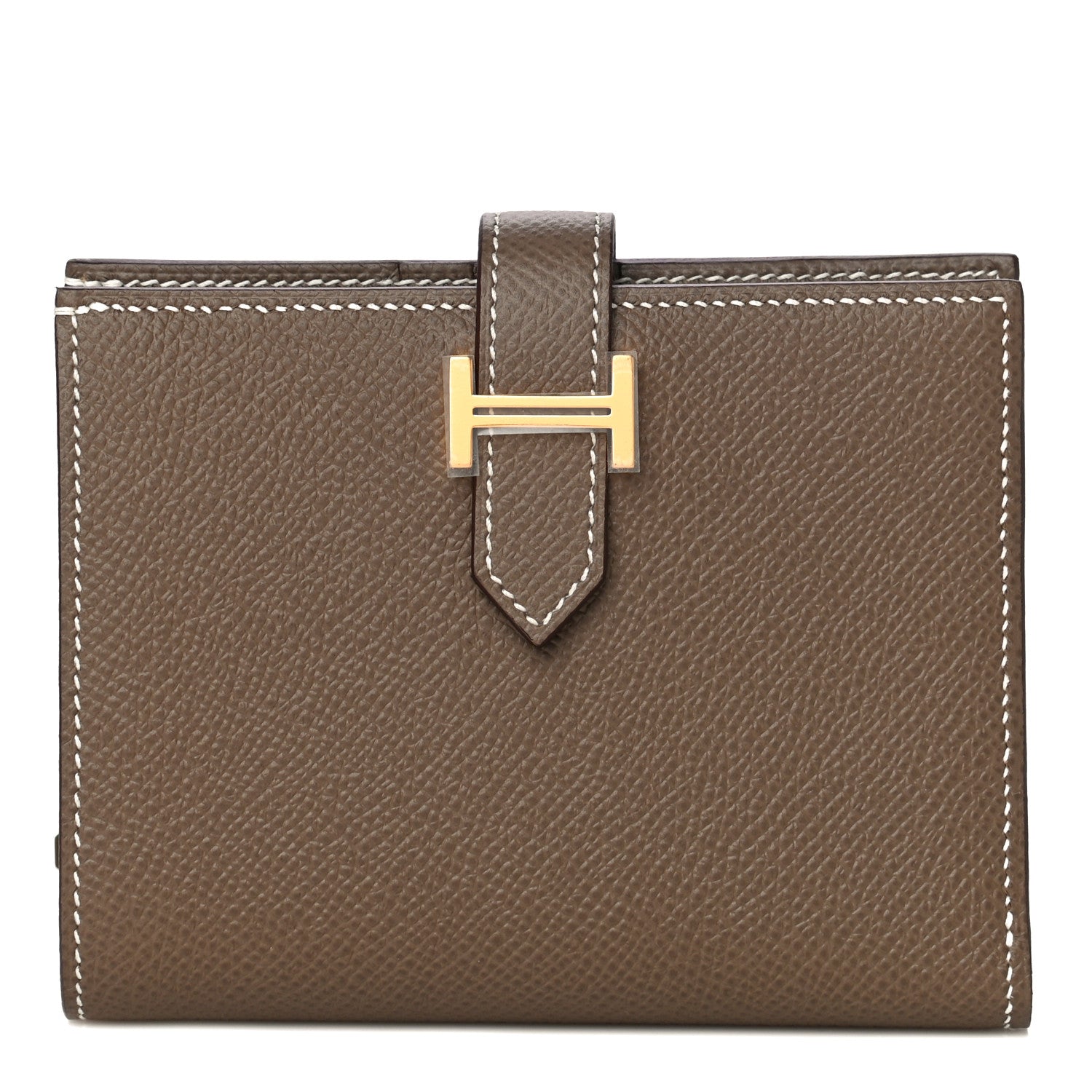 Hermes Epsom Bearn Compact Wallet Etoupe 1 of 10